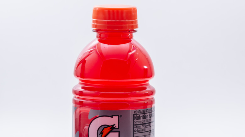 red Gatorade bottle
