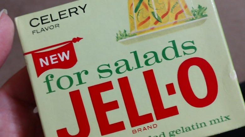 box of Celery Jell-O for salads