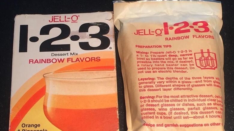 box and package of Jell-O 1-2-3