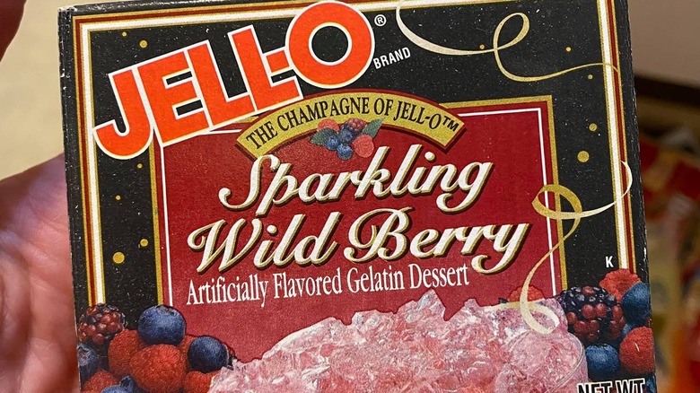 box of Sparkling Wild Berry Jell-O