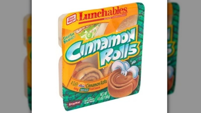 Lunchables Cinnamon Rolls package