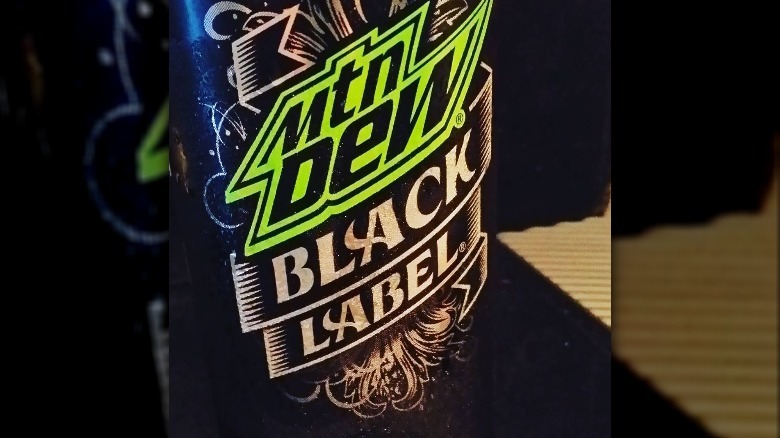 A can of Mountain Dew Black Label