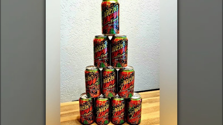 Mountain Dew Flamin' Hot cans