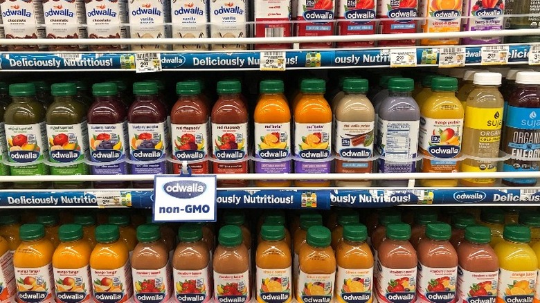 Odwalla juices on store shelf