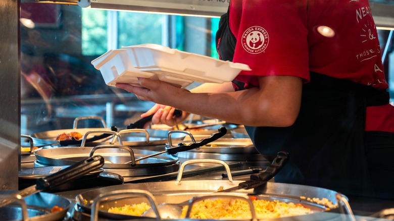 Panda Express food line