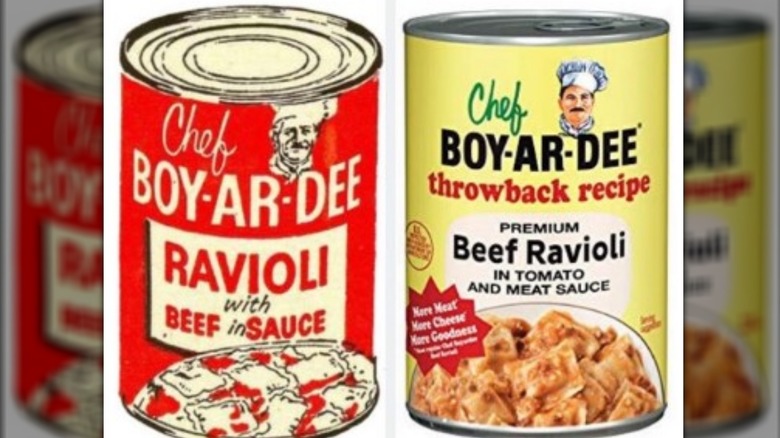 Chef Boyardee tins of pasta