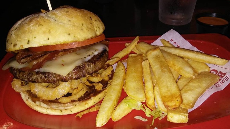 A.1. Peppercorn burger and fries