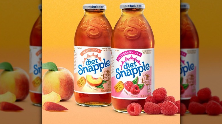 peach and raspberry Diet Snapple