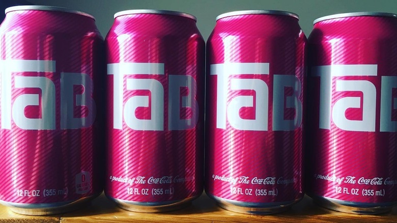 Cans of Tab soda