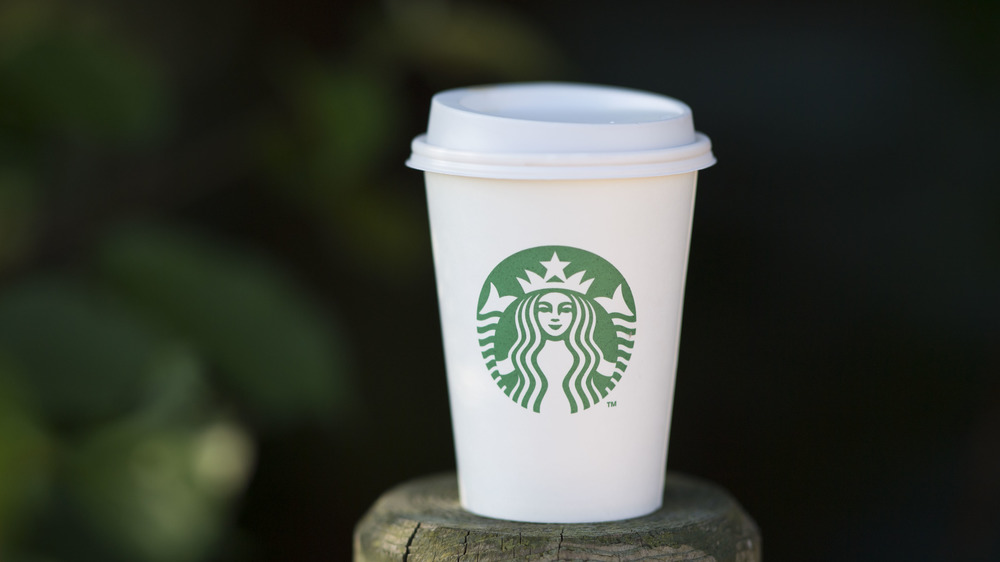 A Starbucks coffee cup