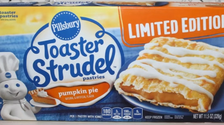 Pumpkin Pie Toaster Strudels on counter