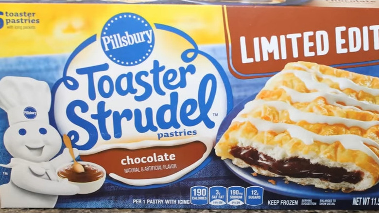 Chocolate toaster strudels on counter