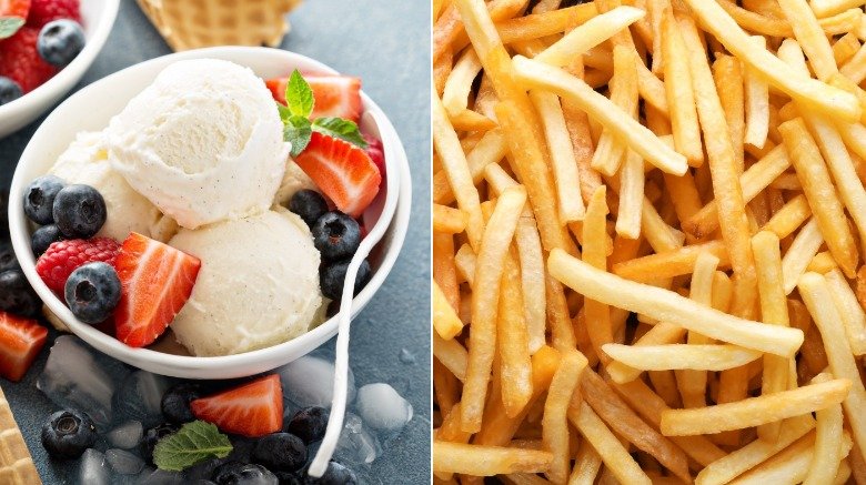 Ice cream and fries 