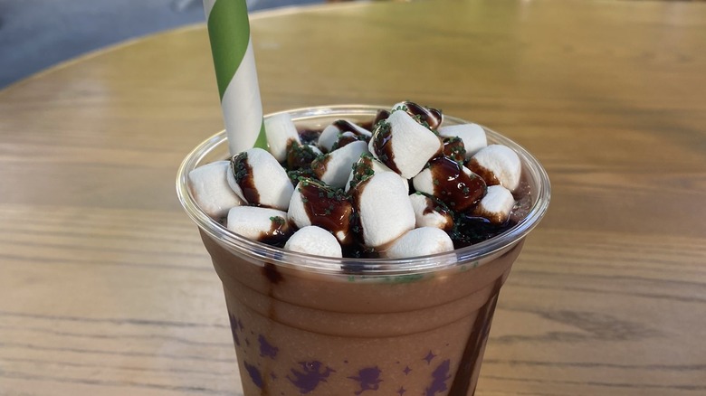 frozen salted caramel hot chocolate