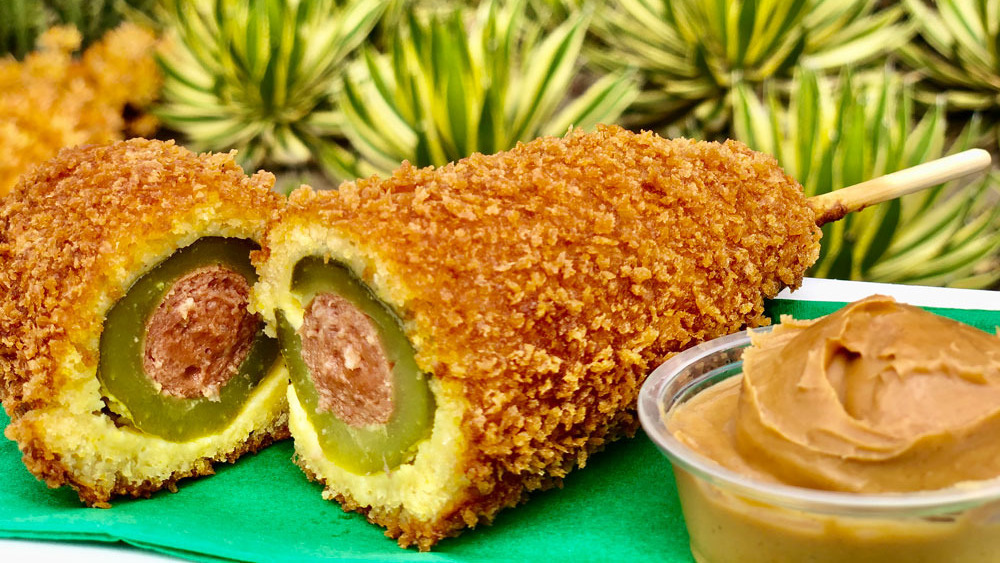 Pickle corn dog