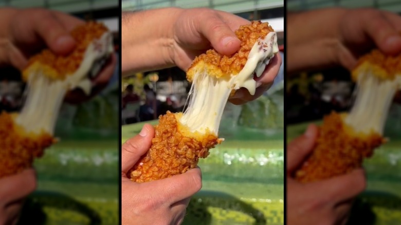 Giant mozzarella stick