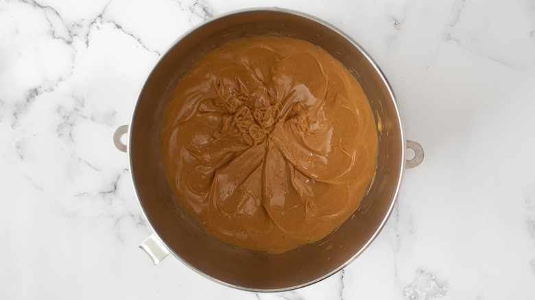 smooth creamy peanut butter mixture in bowl