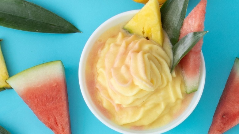 pineapple watermelon and frozen dessert