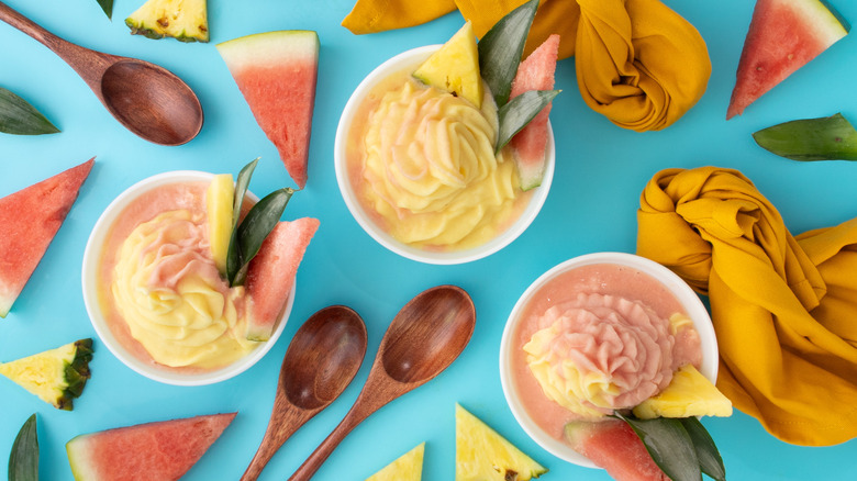 pineapple watermelon and frozen desserts