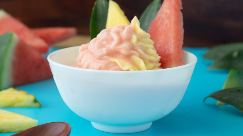 pineapple watermelon and frozen dessert