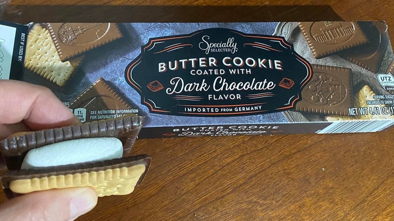 Aldi's chocolate coated butter cookies