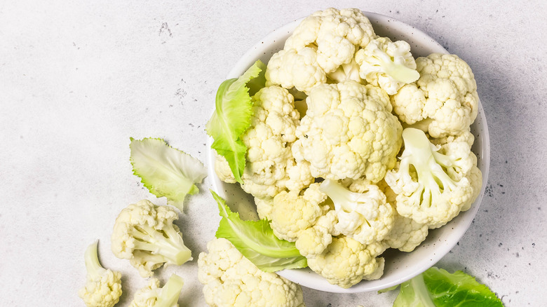 A bowl of cauliflower florets