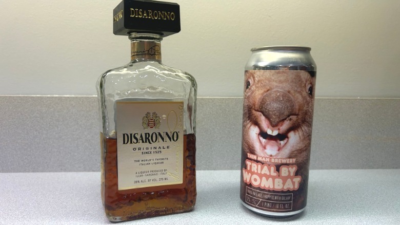 disaronno and IPA beer 