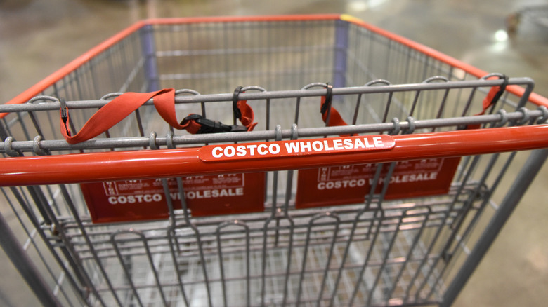 Empty Costco shopping cart