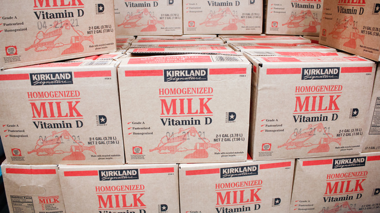 Kirkland brand milk at Costco