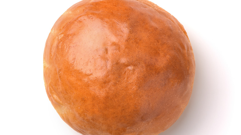 overhead shot of burger bun