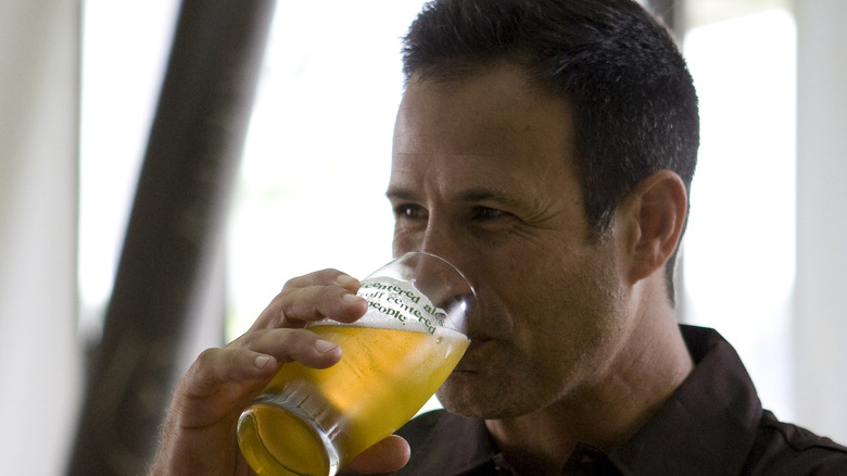 Sam Calagione sipping a beer