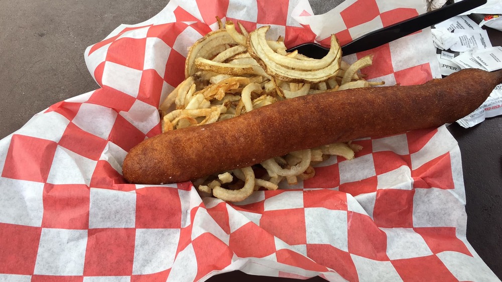 Dollywood's corn dog and fries