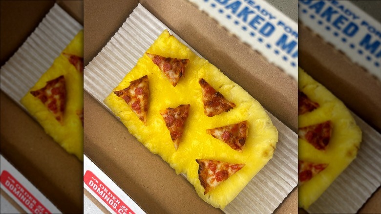 Domino's pizza pineapple pizza