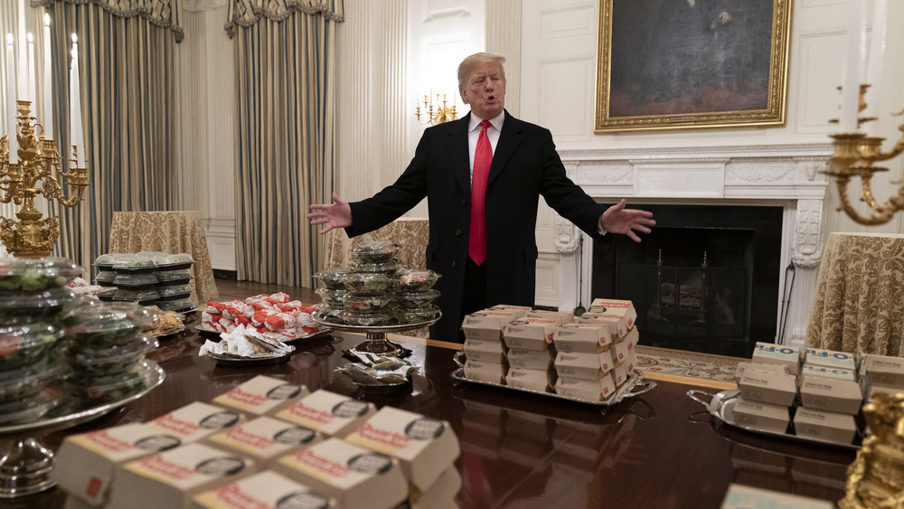 Donald Trump and a fast food buffet