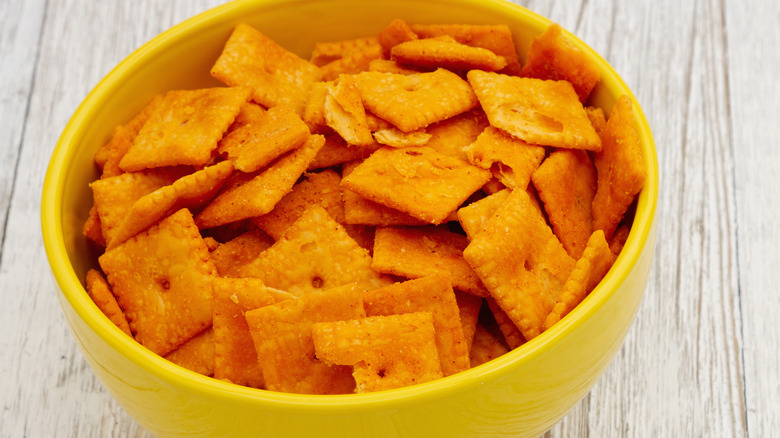 Cheez-it crackers on table