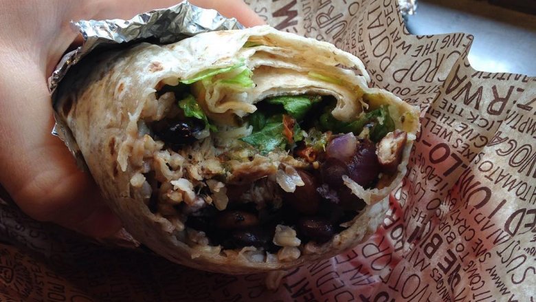 Chipotle double wrap burrito