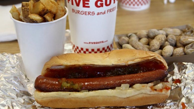 Five Guys hot dog