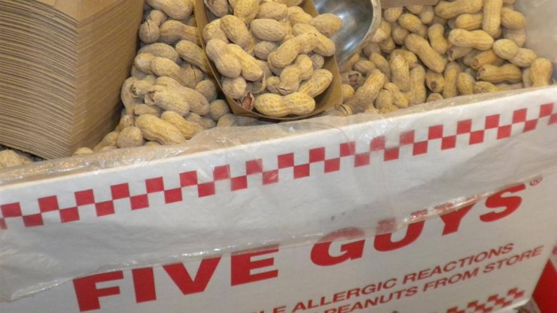 Five Guys free peanuts