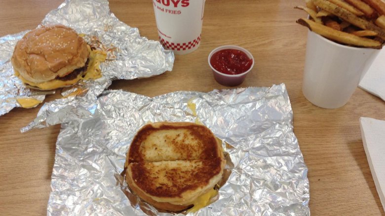 Five Guys Double Grilled Cheeseburger