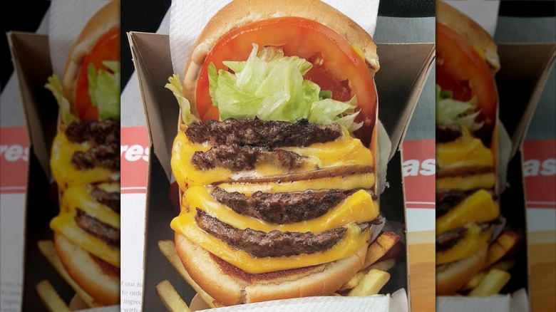 4x4 in-n-out cheeseburger