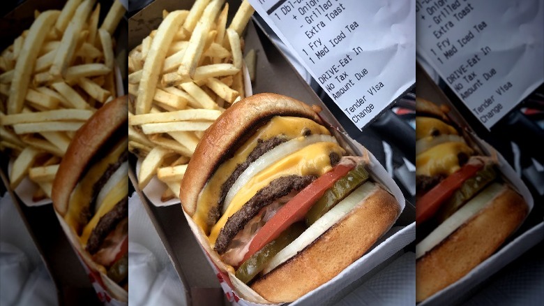 in-n-out cheeseburger with toasted bun