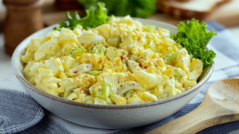 Bowl of egg salad