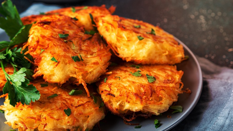 latkes on a plate