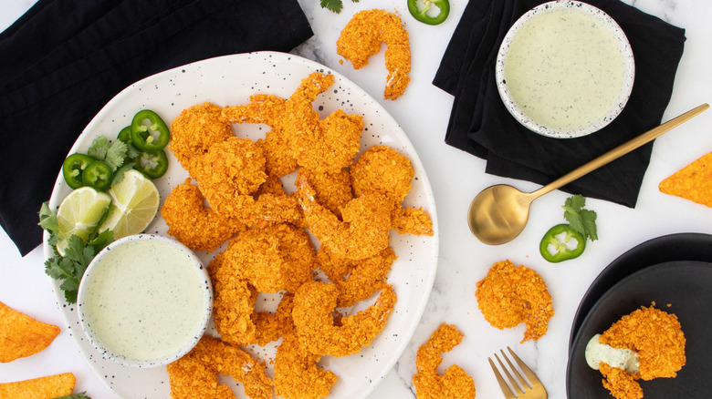 fried shrimp on white plate