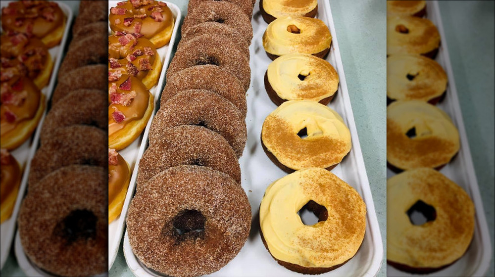 Honey Dew Donuts on tray