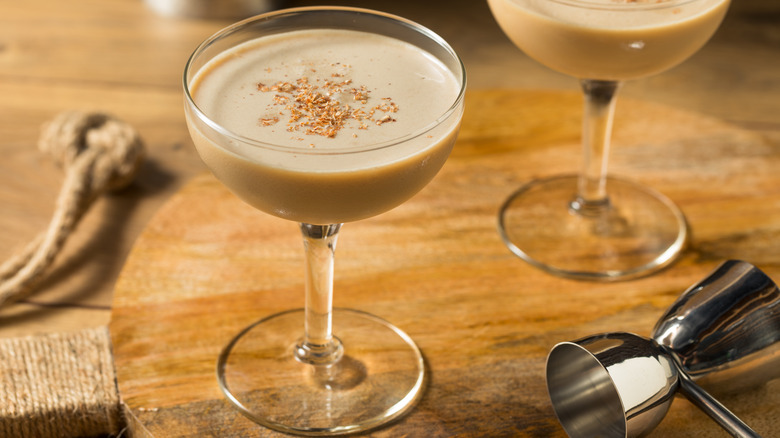 Brandy Alexander on bar top