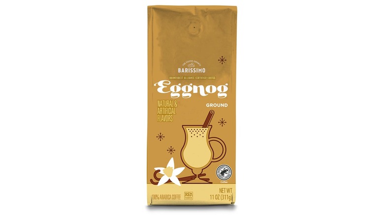 Bag of Barissimo eggnog coffee