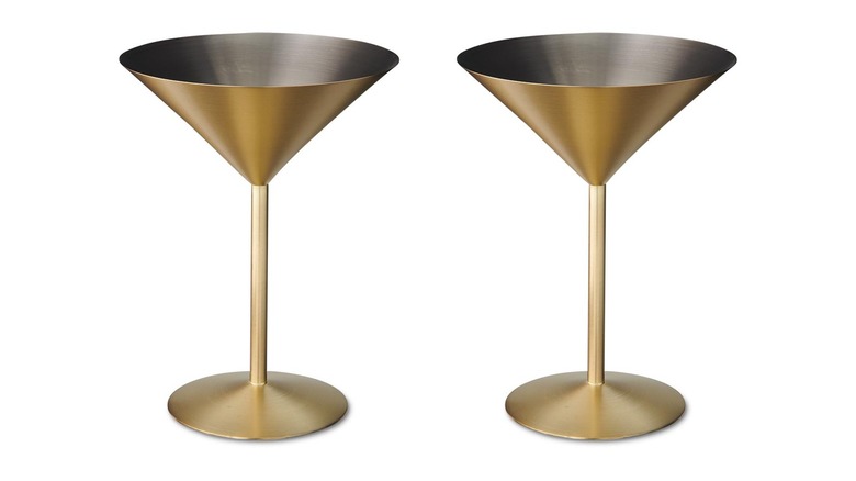 Stainless steel cocktail glasses