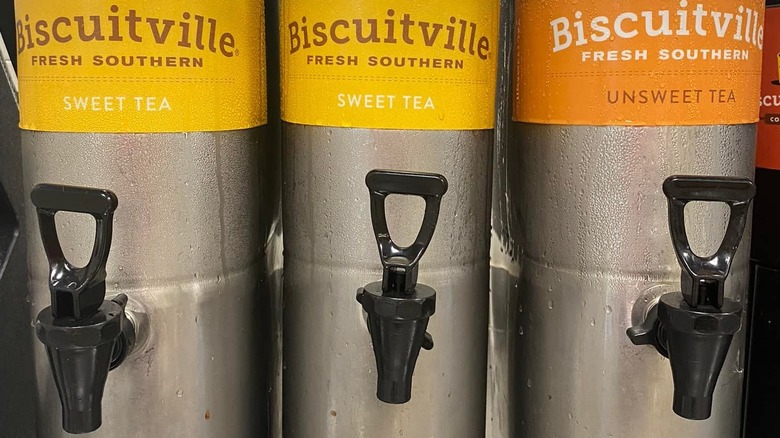 Biscuitville's tea dispenser