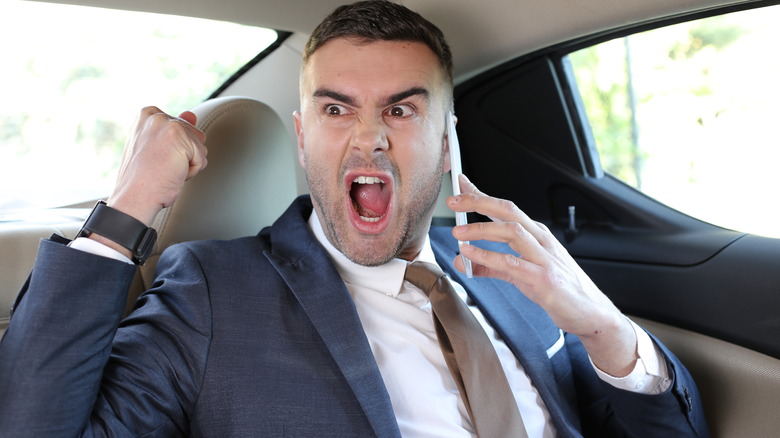 Man yelling in car